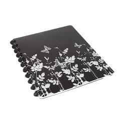 Staples ® Customizable Arc Notebook System, 9.38" x 11.25", Narrow Ruled, 60 Sheets, Black with Butterflies (28002) Clearance