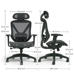 Discount ® Dexley Ergonomic Mesh Swivel Task Chair, (UN56946) Ergonomic Chairs