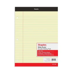 Staples Double-Sheet Notepad, 8.5