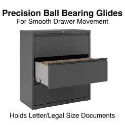 Outlet 3-Drawer Lateral File Cabinet, Letter/Legal Size, Lockable, 40.25