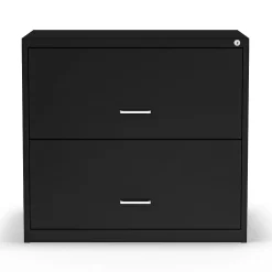 2-Drawer Lateral File Cabinet, Letter/Legal Size, Lockable, 27.3"H x 29.8"W x 20.6"D, Black (ST52141-CC) File Cabinets