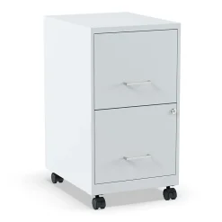 2-Drawer Mobile Vertical File Cabinet, Letter Size, Lockable, 26.3"H x 14.3"W x 18.9"D, Gray (ST60053-CC) File Cabinets