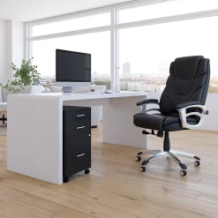 Outlet 3-Drawer Mobile Vertical File Cabinet, Letter Size, Lockable, 25.7