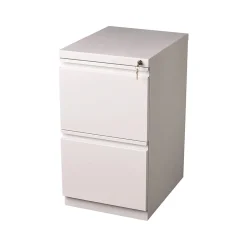 Clearance 2-Drawer Vertical File Cabinet, Locking, White, Letter, 19.88"D (26818D) File Cabinets