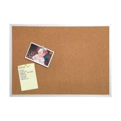 Best Durable Cork Bulletin Board, Silver Frame, 4'W x 3'H (43798) Bulletin