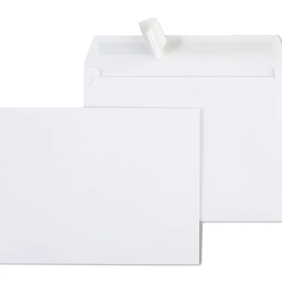 Staples EasyClose Booklet Envelopes, 12"L x 9"H, White, 100/Box (SPL570227)* Business