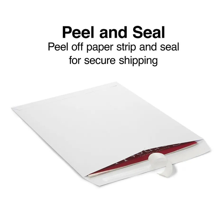 Staples EasyClose Catalog Envelopes, 9"L x 12"H, White, 250/Box (479885N)* Catalog