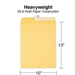 Staples EasyClose Kraft Catalog Envelopes, 10