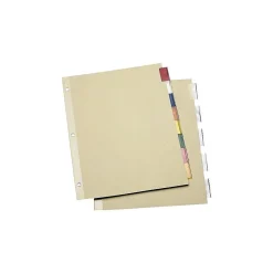 Staples Economy Insertable Paper Dividers, 5-Tab, Multicolor, 6 Sets/Pack (13518/14484) Online