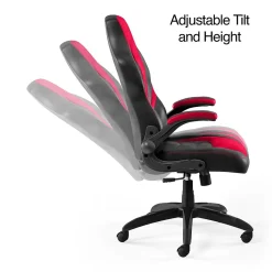 New Staples Vortex Bonded Leather Ergonomic Gaming Chair, Black and (51465-CC) Gaming Chairs