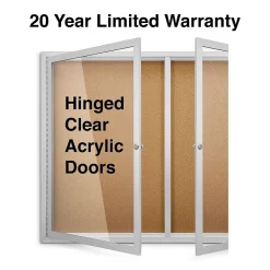 Discount Enclosed Cork Display Board, Aluminum Frame, 4' x 3' (ST61262) Bulletin