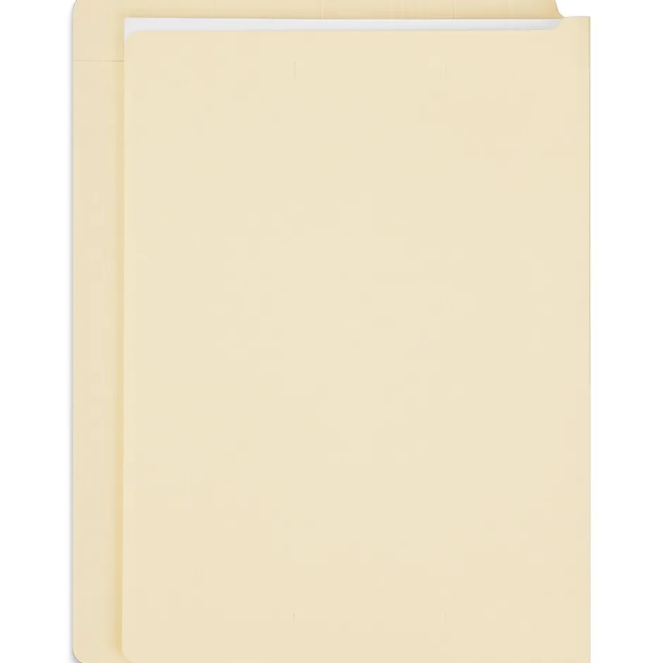 Staples End Tab File Folder, Straight Cut, Letter Size, Manila, Reinforced Tab, 100/Box (ST62569)
