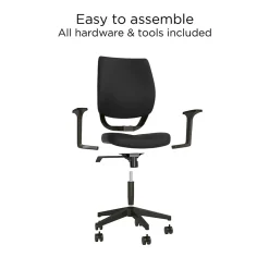 Outlet ® Essentials Ergonomic Fabric Swivel Task Chair, Black (UN59380) Office Chairs