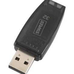 Staples Everyday 32GB USB 2.0 Type A Flash Drive, Black (28205)* Usb Flash Drives