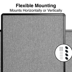 Hot Fabric Bulletin Board, Black Frame, 3' x 2' (ST61263) Bulletin