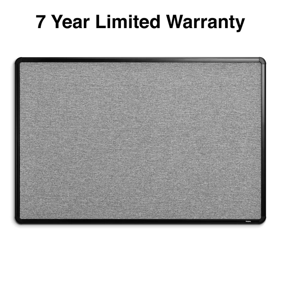Hot Fabric Bulletin Board, Black Frame, 3' x 2' (ST61263) Bulletin