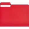 Staples File Folder, 1/3-Cut Tab, Letter Size, Plastic, Assorted Colors, 18/Box (ST62540) Discount