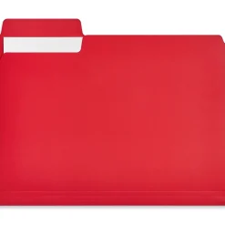 Staples File Folder, 1/3-Cut Tab, Letter Size, Plastic, Assorted Colors, 18/Box (ST62540) Discount