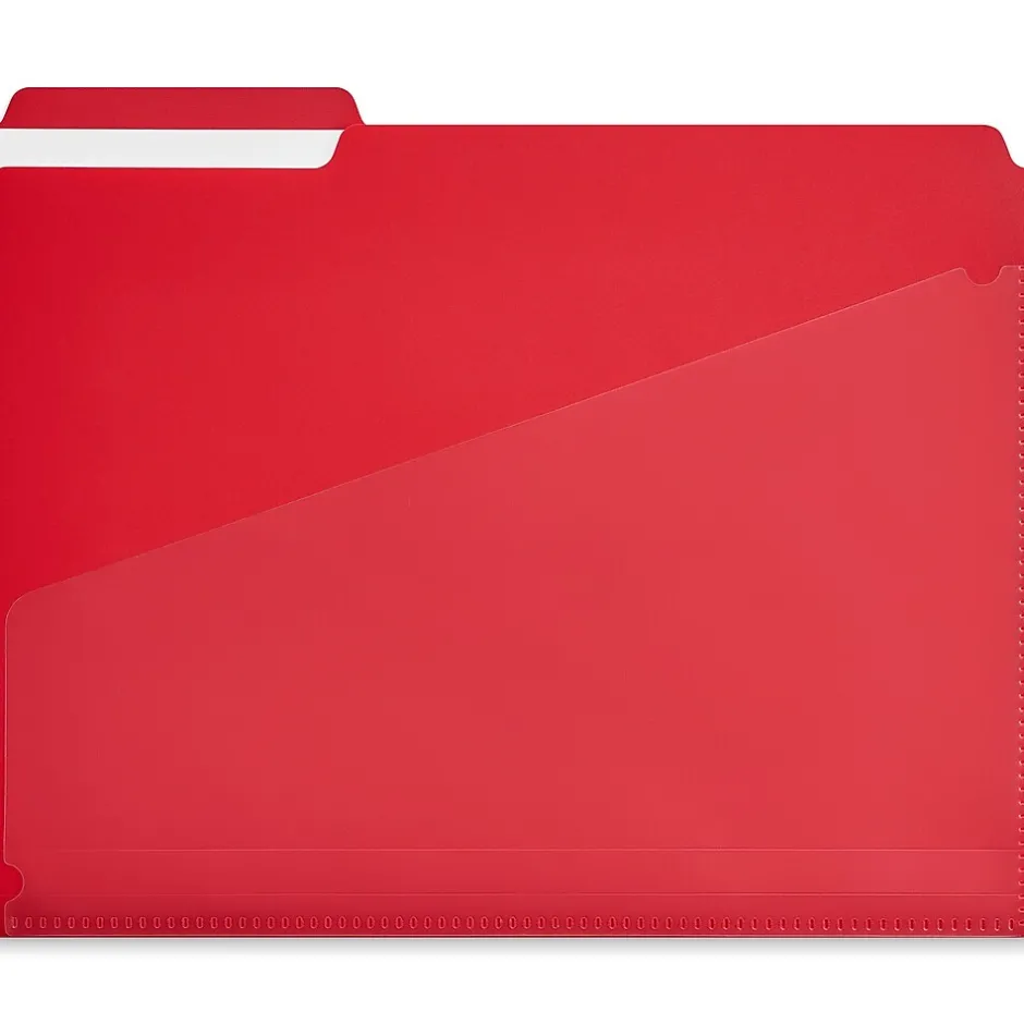 Staples File Folder, 1/3-Cut Tab, Letter Size, Plastic, Assorted Colors, 30/Box (ST62541) Hot