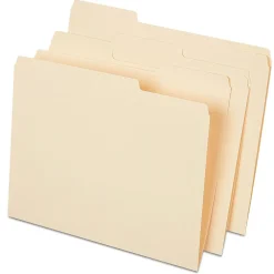 Staples File Folder, 1/3-Cut Tab, Letter Size, Manila, 50/Pack (ST541077-CC) Clearance
