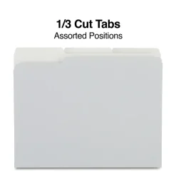 Staples File Folders, 1/3-Cut Tab, Letter Size, , 100/Box (ST433664-CC) Gray Clearance