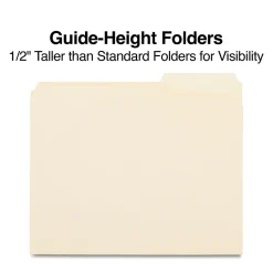 Staples File Folders, Letter Size, Manila, 100/Box (ST508812/508812)