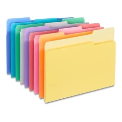 Staples File Folders,1/3-Cut Tab, Letter Size, Colors, 250/Box (ST502678-CC) Assorted Best
