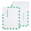 Staples First Class Self Seal #13 Envelope, 10" x 13", White with green diamond border, 100/Box (ST195032-CC)* Catalog