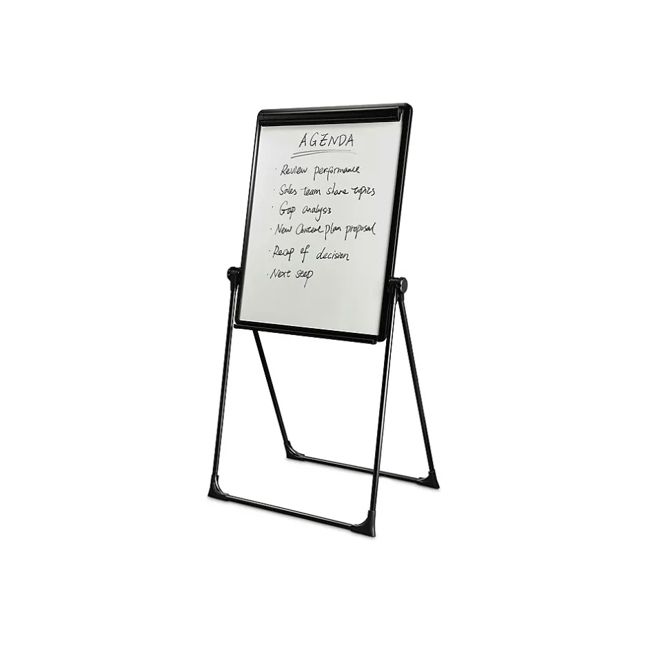 Hot Flip Chart Easel, Black Steel (28216US/50444US) Dry Erase