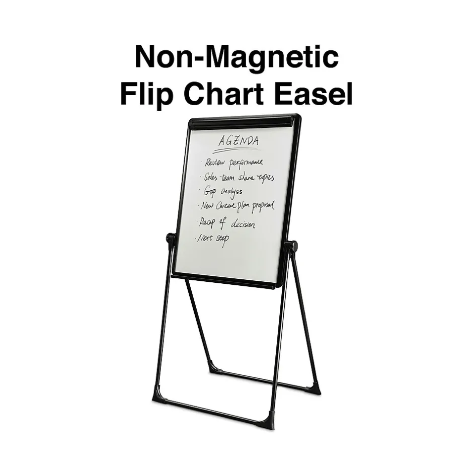 Hot Flip Chart Easel, Black Steel (28216US/50444US) Dry Erase