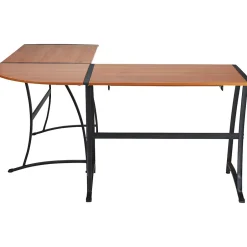 Online Gillespie 62" W L-Shaped Computer Desk, Sonoma Cherry (ST28189-CC) Corner Desks