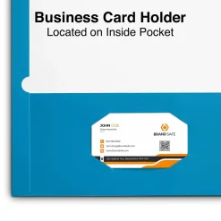 Staples Glossy 2-Pocket Paper Folder, , 10/Pack (13373-CC) Light blue Sale