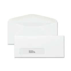 Staples Gummed #9 Business Envelope, 3 7/8" x 8 7/8", White Wove, 500/Box (351470N)* Window