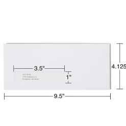 Staples Gummed #10 Business Envelope, 4 1/8