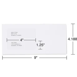 Staples Gummed Business Envelopes, 4 3/16