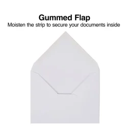 Staples Gummed Invitation Envelopes, 5 3/4" x 4 3/8", White, 250/Box (266767N)* Business