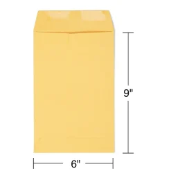 Staples Gummed Kraft Catalog Envelopes, 6