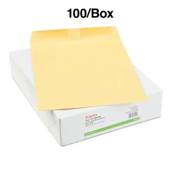 Staples Gummed Kraft Catalog Envelopes, 10
