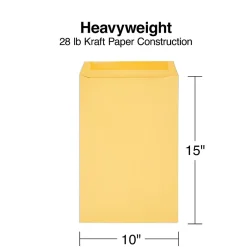 Staples Gummed Kraft Catalog Envelopes, 10