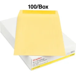 Staples Gummed Kraft Catalog Envelopes, 10