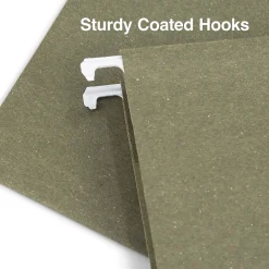 Staples ® Hanging File Folders, 5-Tab, Letter Size, Standard Green, 250/Carton (ST116764CT)