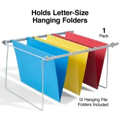 Staples Hanging File Folders, Stright Cut, Letter Size, Assorted Colors (ST419614) Outlet
