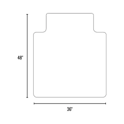 New Hard Floor Chair Mat with Lip, 36