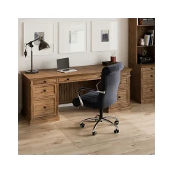 Sale Hard Floor Chair Mat with Lip, 45" x 53", Clear Vinyl (22025-US) Chair Mats