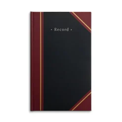 Staples Hard Journal, 7.25"W x 11.75"H, Black/Burgundy (217687) Discount