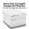 Staples Heavy Duty File Box, Lift Off Lid, Letter/Legal, White (50142)