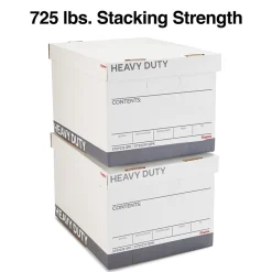 Staples Heavy Duty File Box, Lift Off Lid, Letter/Legal, White/Gray, 12/Carton (TR59219) Sale