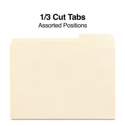 Staples Heavy Duty File Folder, 1/3 Cut Tab, Letter Size, , 250/Box (TR56677) Manila Hot