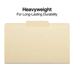 Staples Heavy Duty File Folder, 1/3-Cut Tab, Legal Size, Manila, 50/Box (ST18362-CC) Hot