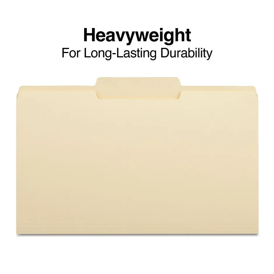 Staples Heavy Duty File Folder, 1/3-Cut Tab, Legal Size, Manila, 50/Box (ST18362-CC) Hot